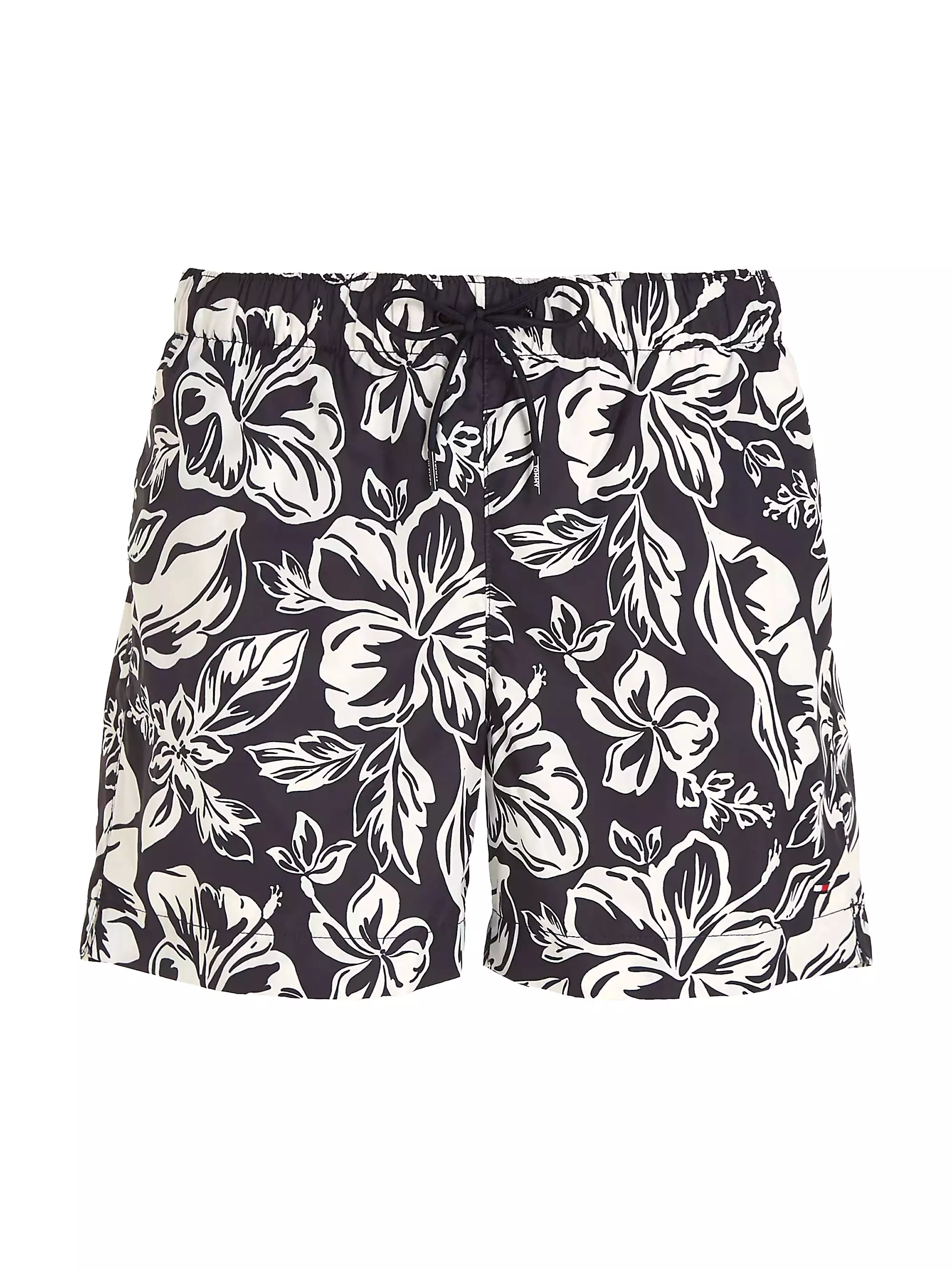 Tommy Hilfiger Mens Floral Print Mid Length Swim Shorts