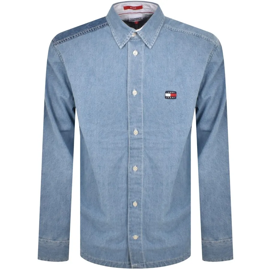 Tommy Jeans Long Sleeved Denim Shirt Blue