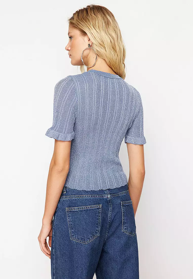 Trendyol Short Sleeves Crop Sweater