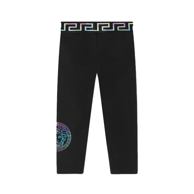 Versace Sweatpants Medusa Print Black Multicolor