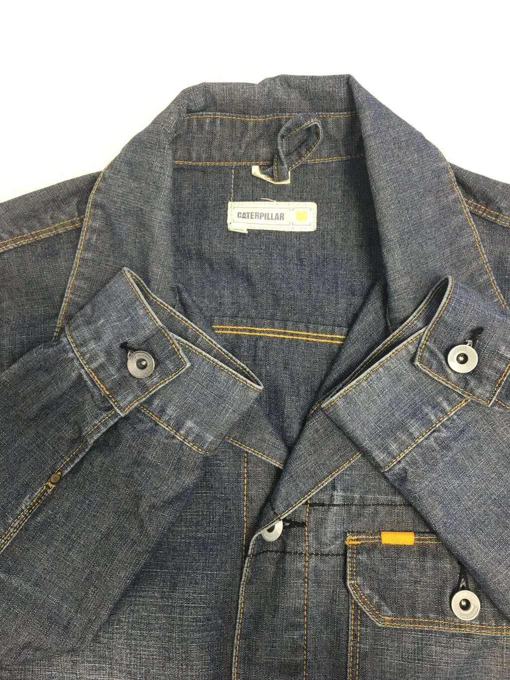 Vintage Caterpillar denim jacket with chest pocket – Medium