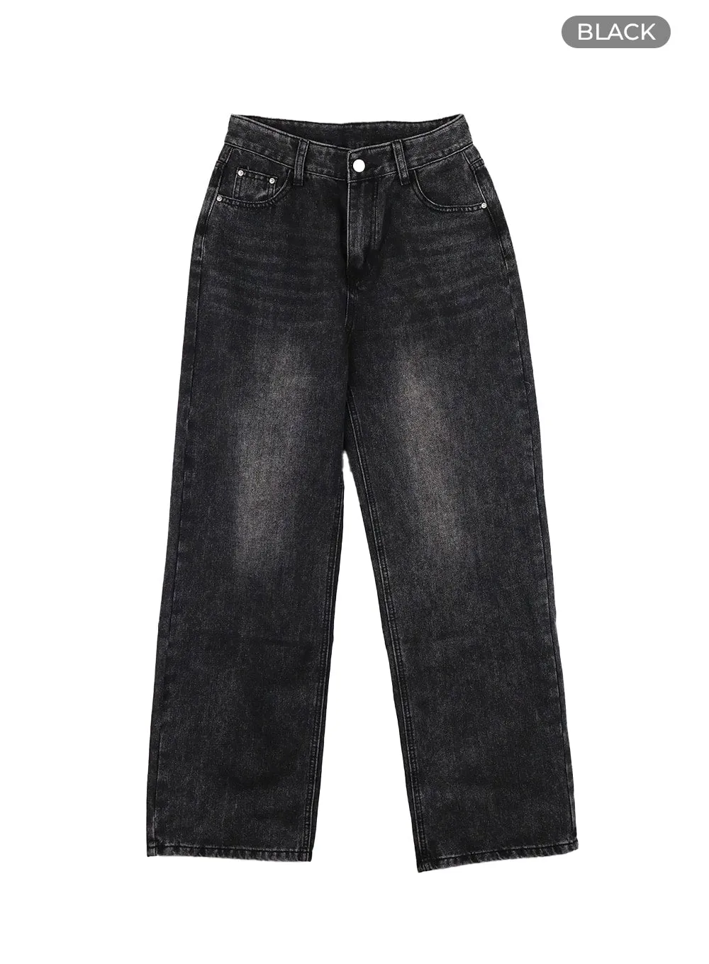 Washed Wide Leg Jeans OM428