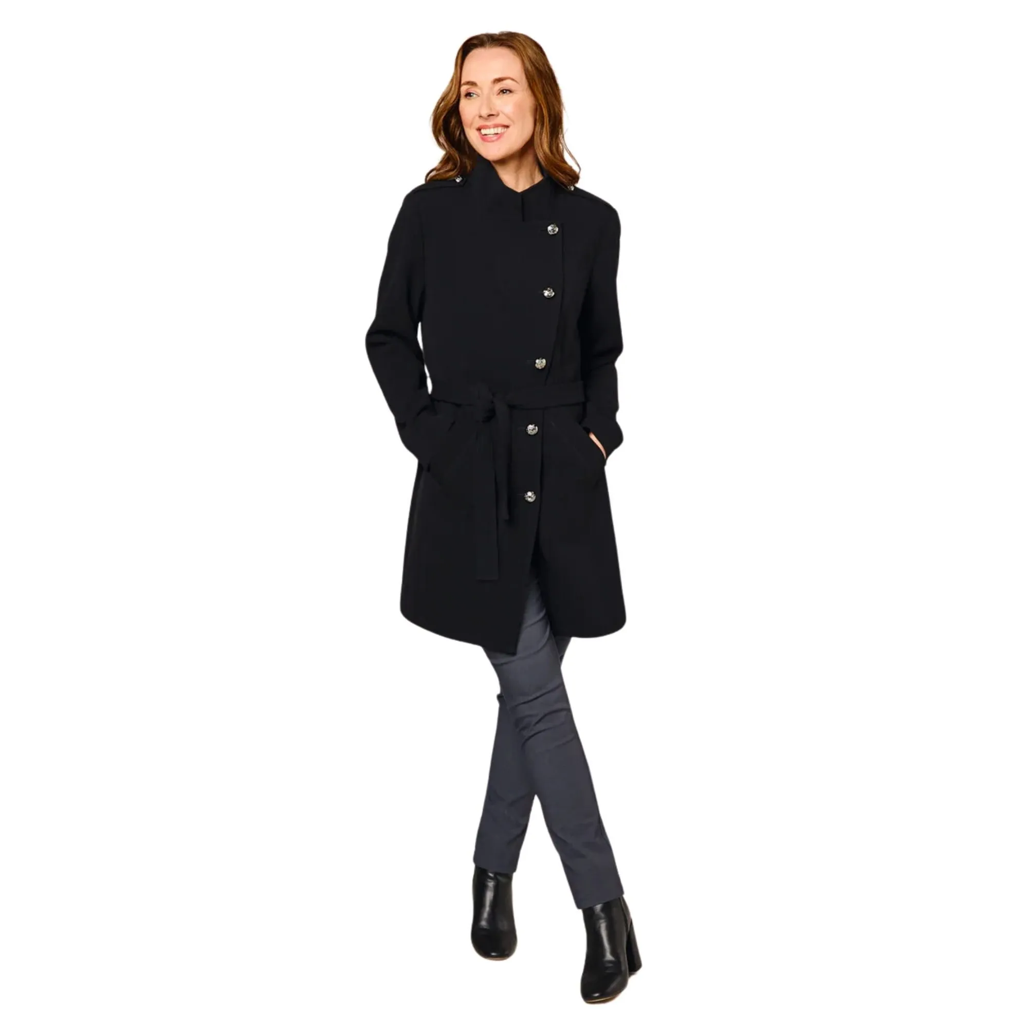 Womens Funnel Neck Coat 