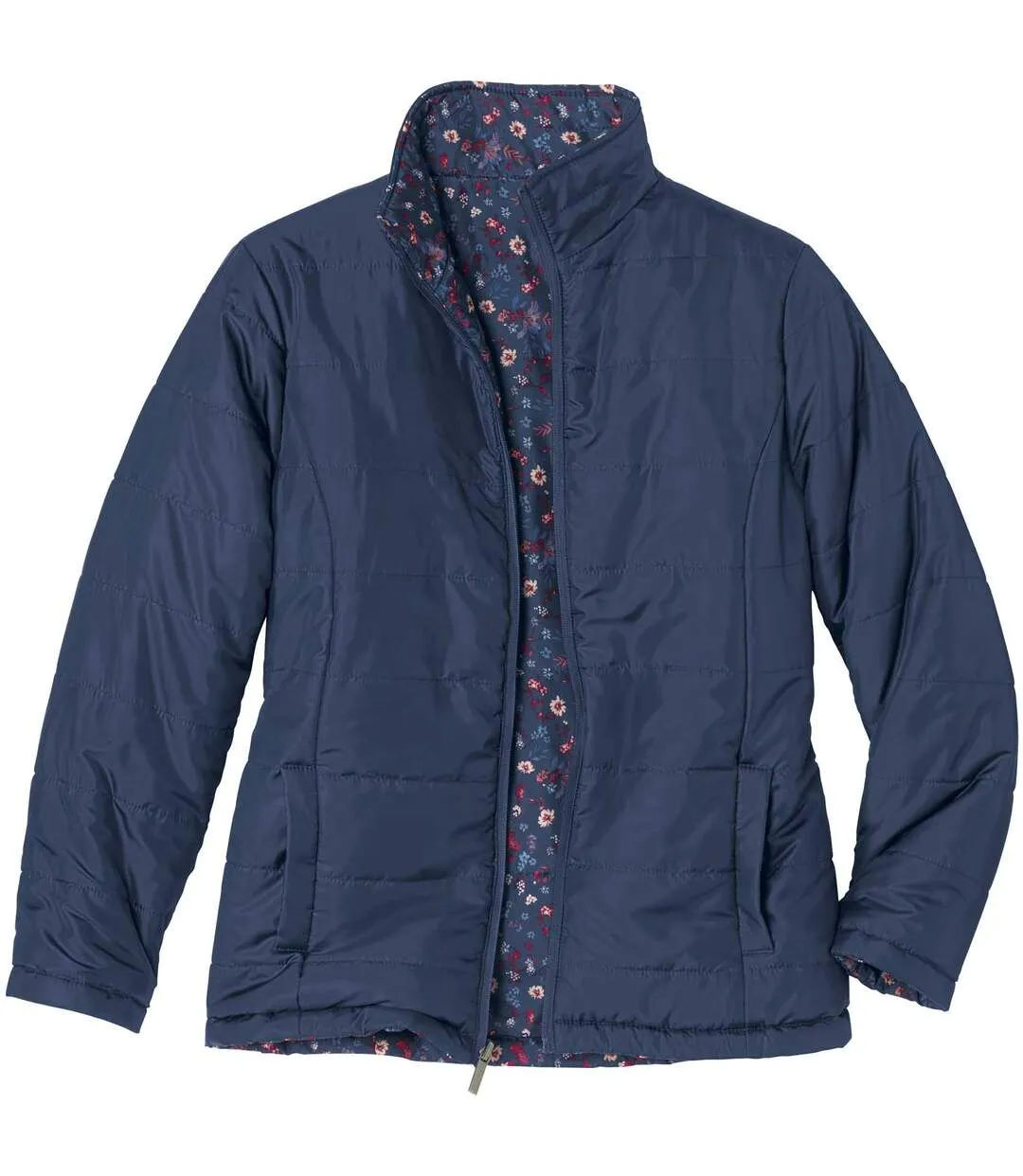 Women's Navy 2-In-1 Padded Jacket