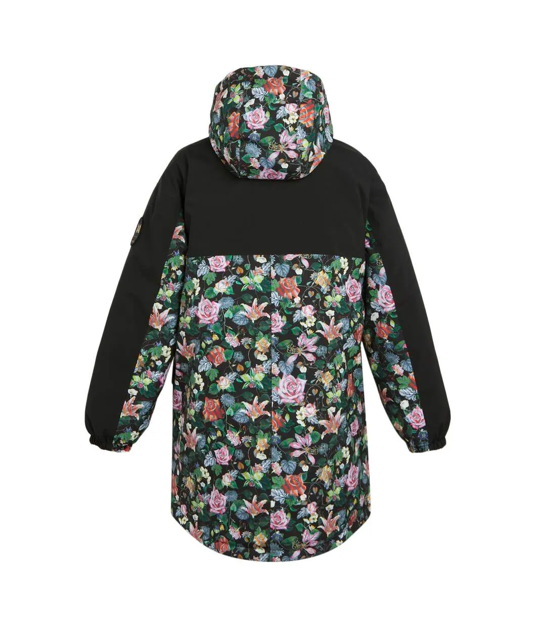 Womens/ladies christian lacroix cailar floral longline waterproof jacket black Regatta